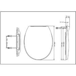 Himara White Bottom Fix Standard Close Toilet Seat -Ideal Standard Shop himara white bottom fix standard close toilet seat3663602903963 06bq