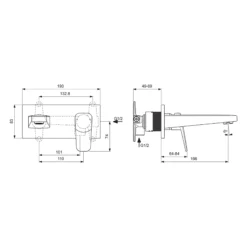 Ideal Standard Ceraplan Standard Black Square Wall-mounted Manual Wall Mixer Tap -Ideal Standard Shop ideal standard ceraplan standard black square wall mounted manual wall mixer tap3800861116868 04t bq