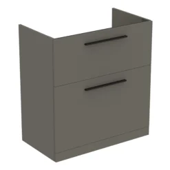 Ideal Standard I.life A Standard Gloss Quartz Grey Freestanding Bathroom Vanity Unit (H)85.3cm (W)80cm