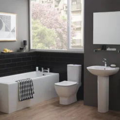 Ideal Standard Tesi White Close-coupled Toilet Set With Soft Close Seat -Ideal Standard Shop ideal standard tesi white close coupled toilet set with soft close seat3663602367413 02i bq