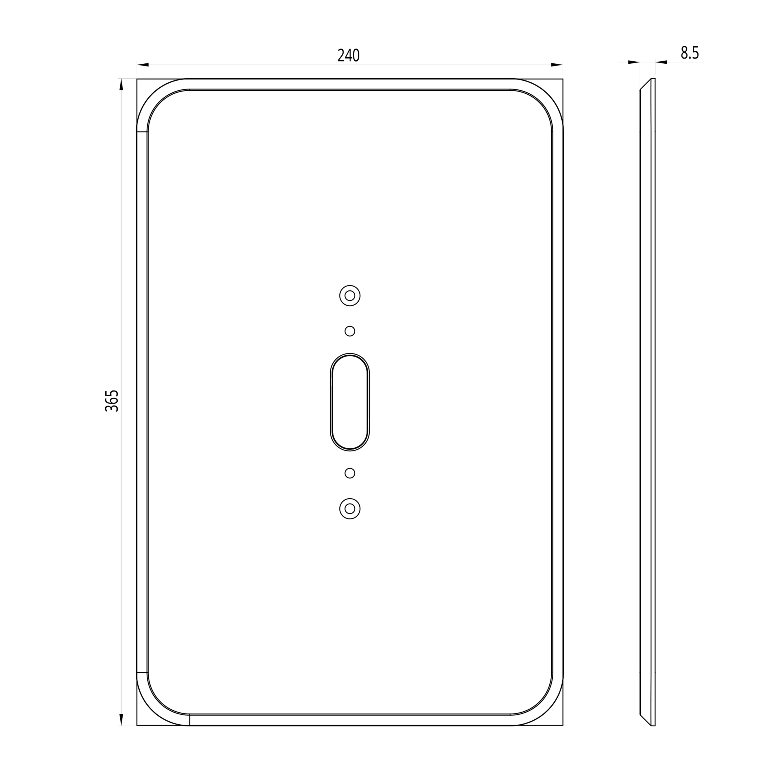 Triton ENVi White Plastic Bathroom Retro-fit Plate 3 Triton ENVi White Plastic Bathroom Retro-fit Plate - Image 3