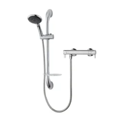 Triton Leona 3-spray Pattern Chrome Effect Wall-mounted Thermostatic Mixer Shower
