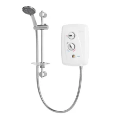 Triton Silver & White Chrome Effect Electric Shower, 7.5kW