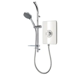 Triton Silver & White Chrome Effect Electric Shower, 8.5kW