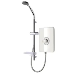 Triton Silver & White Chrome Effect Electric Shower, 9.5kW