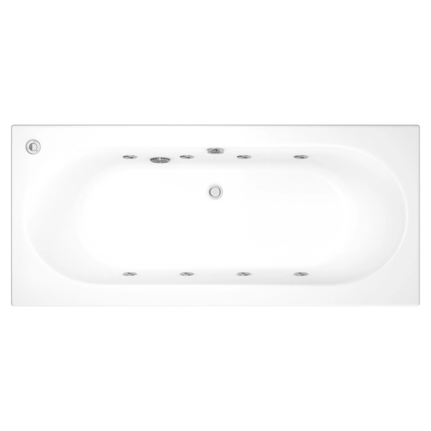 Trojan Baths Whirlpool Silver Effect 8 Jet Bath Spa System With LED Lights 1 Trojan Baths Whirlpool Silver Effect 8 Jet Bath Spa System With LED Lights