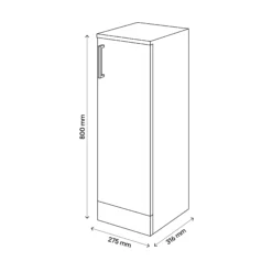 Veleka Gloss Grey Single Bathroom Cabinet (H)81cm (W)27.5cm -Ideal Standard Shop veleka gloss grey single bathroom cabinet h 81cm w 27 5cm5059340255507 01t