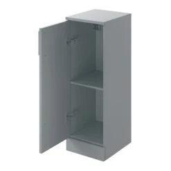 Veleka Gloss Grey Single Bathroom Cabinet (H)81cm (W)27.5cm -Ideal Standard Shop veleka gloss grey single bathroom cabinet h 81cm w 27 5cm5059340255507 24c