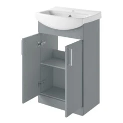 Veleka Gloss Grey Vanity Unit & Basin Set (W)550mm (H)900mm 17 Veleka Gloss Grey Vanity Unit & Basin Set (W)550mm (H)900mm -Ideal Standard Shop veleka gloss grey vanity unit basin set w 550mm h 900mm5059340255453 24c