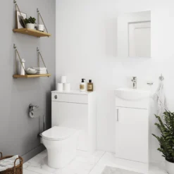 Veleka Gloss White Mirrored Bathroom Cabinet (W)400mm (H)540mm -Ideal Standard Shop veleka gloss white mirrored bathroom cabinet w 400mm h 540mm5059340255392 01i