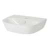 Vitra Malo White D-shaped Wall-mounted Cloakroom Basin (W)44.5cm