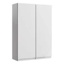 Westport Gloss White Modern Double Wall Cabinet Without Mirror Doors (W)495mm (H)720mm